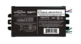 Keystone Ballast for UV-C Germicidal Lamps - 1 or 2 Lamps - 290mA Output - 120-277V